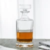 NOVARE Wholesale 25 oz Square Plain Glass Whiskey Decanter
