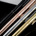Novelty swirling crystal metal ballpoint pen metal Copper business signature pen