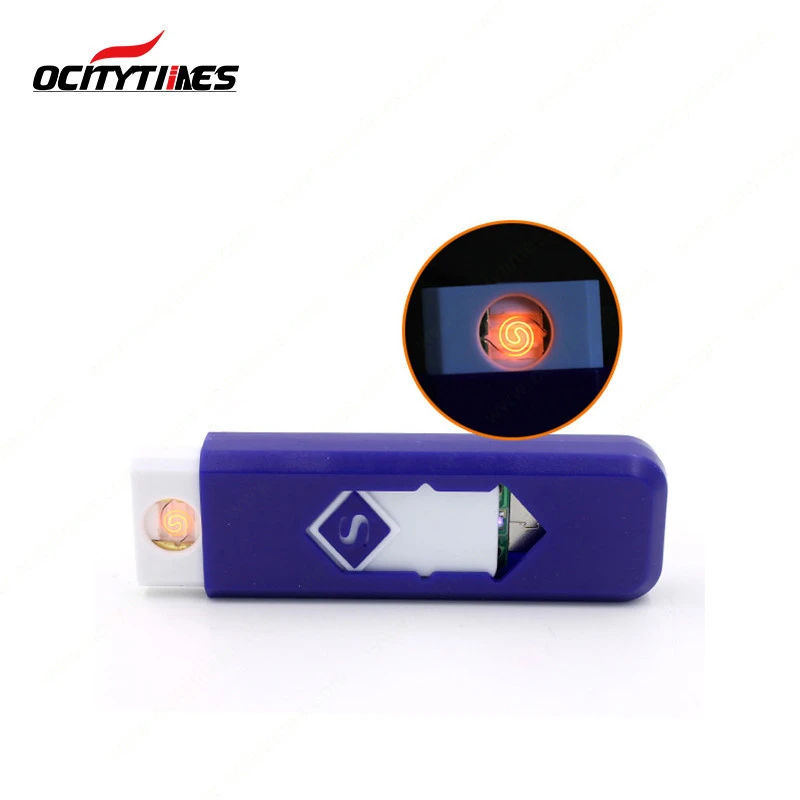 Ocitytimes small electric lighter USB Instant Push Button Lighting lighters