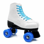 OEM Amazon Hot Selling Black/White/Pink PU Double Row 4 Wheel Roller Skates