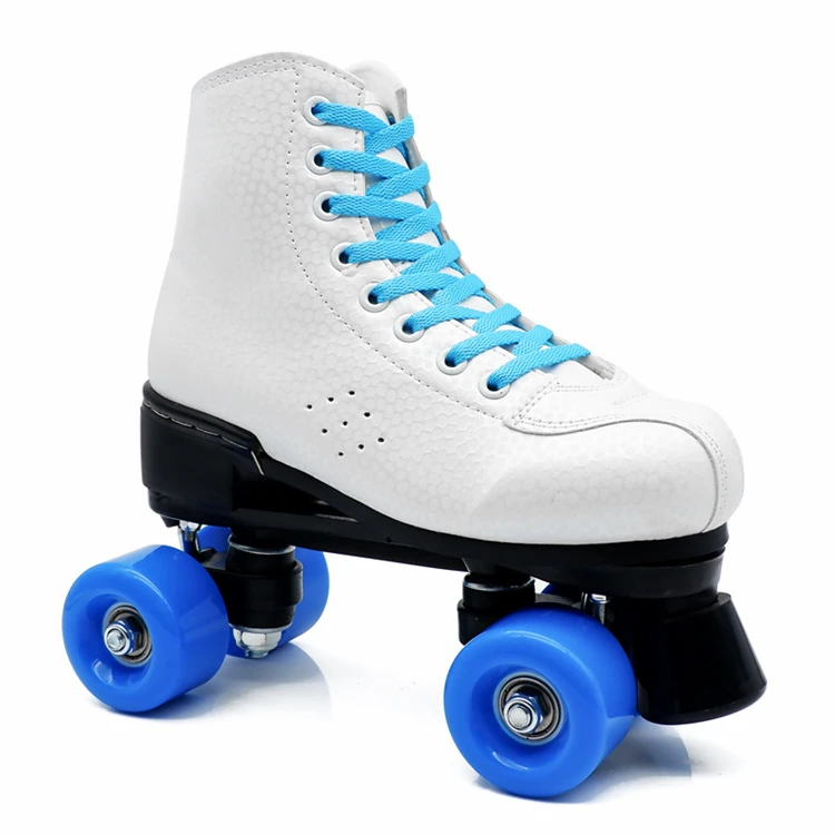 OEM Amazon Hot Selling Black/White/Pink PU Double Row 4 Wheel Roller Skates