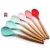 Import OEM color  simple durable food grade Kitchen silicone serving spoon with beech handle from China