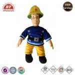 oem plush vinyl fireman sam firefighting supplies with cloth