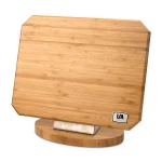 OEM universal round wooden magnetic bamboo knife block