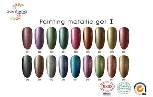 OEM/ODM fashion painting metallic gel odorless gel nail polish