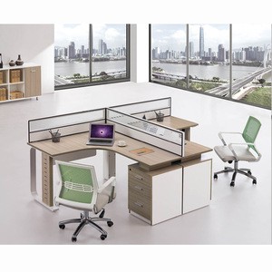 Office furniture outlet 6 person mdf office partition wood office workstation