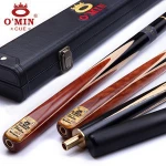 OMIN Union 1 pc 3/4 joint ash wood shaft Ebony Butt Snooker Billiard Cue