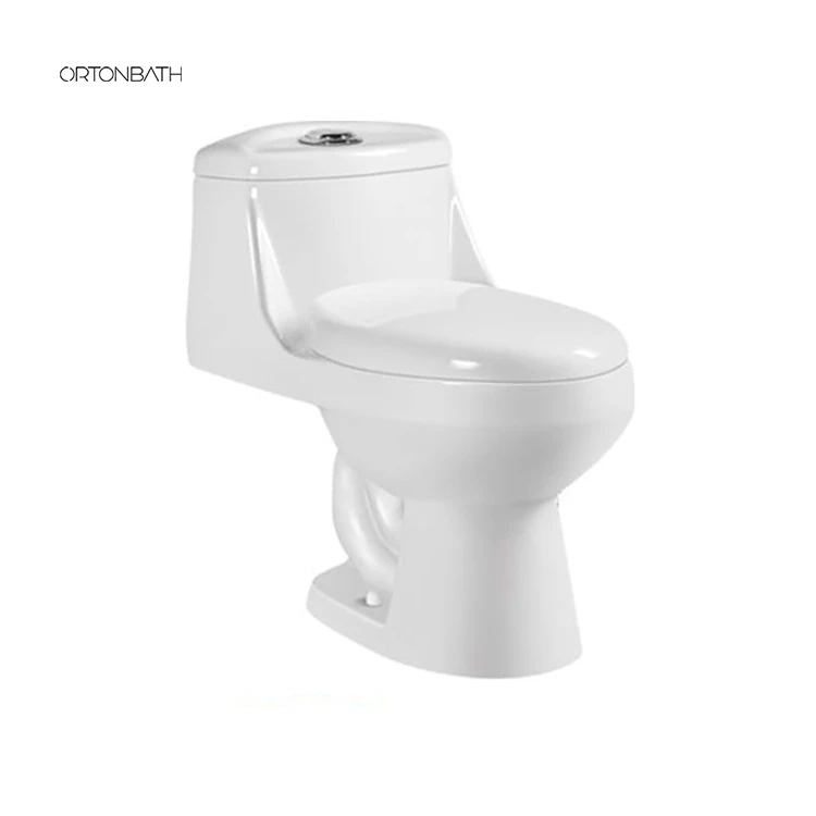 ORTONBATHS Bathroom Toilet Sanitary Ware Accessories Ceramic Water Closet One Piece Toilet with Seat Cover flush valve OTJX841