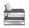 Outdoor Furniture Waterproof One Seat Sofa Customized Color Single Sofa Chair Modern Plastic One-seat Sofa