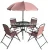 Import Outdoor garden furniture/ metal garden chair+ table+umbrella set from China