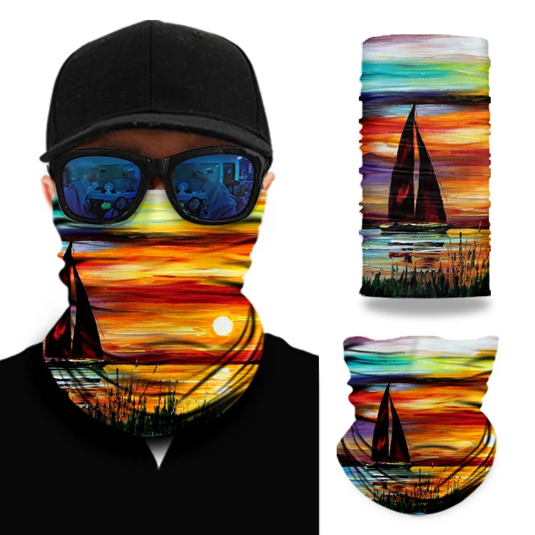 Outdoor Magic Scarf Sports Tube UV Protection 100% polyester Bandanas for Running Hiking Riding