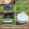 Outdoor wicker surrouding units Hot Tub / spa pool accessory