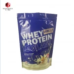 Stand Up Pouch Whey Protein Plastic Bags, Custom Logo Aluminum Foil Packaging Printed Stand Up Whey Protein Powder Bags
