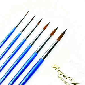 Paint Brushes 6 Set Professional Paint Brush Round Pointed Tip Nylon Hair Artist Acrylic Brush For Acrylic Watercolour Painting