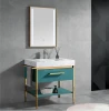 PATE Sanitary ware manufacturer undermount ceramic basin wall mounted stainless steel 304 bathroom vanity