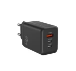 PD Charger Gan 65W EU Travel Adapter PD 3.0 65 PD GaN Charge 65W Three Port Wall US EU AU UK KR Plug ETL SAA CE KC Approval