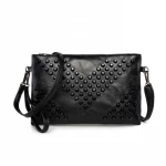Personalized Monogram Genuine Leather Envelope Clutch Bag Rivet Studded Women Shoulder Messenger Bags