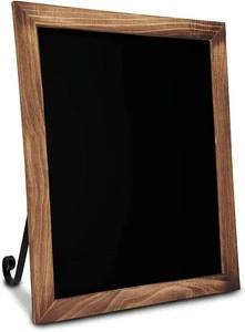 Pine Wood Frame with Smooth Magnetic Surface Chalk Board Easel Whitewashed