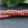 Pink Color Strawberry Quartz Loose Beads for Young Girls