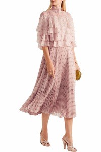 Pink Flow Cute Silk-chiffon Casual Dress women clothing