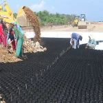 Plastic Building Materials HDPE geocell used in road construction