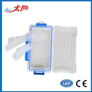 Plastic compartment fishing tackle box transparent adjustable