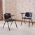 Import Plastic Office Meeting Training Chair with Writing Board Pad Conference Chair from China