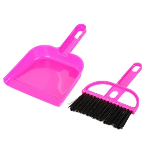 Plastic Small Size Table Cleaning Tools Mini Desk Design Broom and Dustpan With Brush
