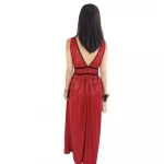 Plus size ladies wedding bridal red sequins velvet tape customized dress