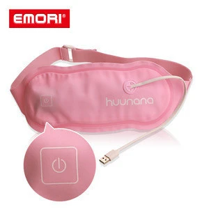 Portable 3 Temperature Levels Electric Heating Waist Belt Reusable Intelligent Physical Therapy Warmer Abdomen Heat Pad