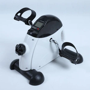 Portable walking exercise bike LCD fitness health hand mini foot white Pedal Exerciser Bike with handle