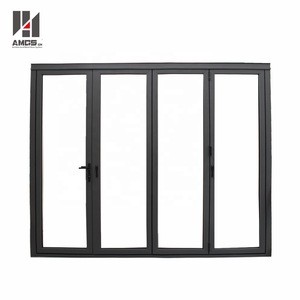 Powder Coated aluminum profile frame glass accordion bi-fold folding door