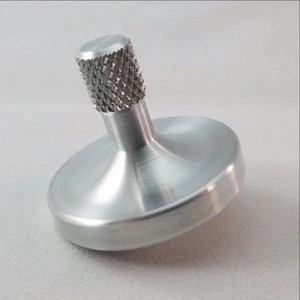 Precision CNC Machined Brushed Aluminum Spinning Top in High Quality