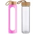 Import Premium reusable time and volume markings 25 oz 32 oz glass water bottle glass with silicone sleeve from China