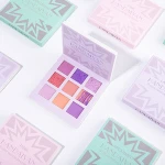 Pressed Matte Glitter Eyeshadow Palete 9 Colors Shimmer Pigmented Eye Shadow Palette Waterproof Maquillage