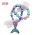 Princess children necklace bracelet jewelry set resin necklace cartoon fishtail wallet gift box wholesale