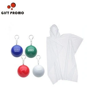 Printed Disposable Raincoat in Plastic Ball