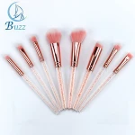 Professional Foundation Powder Blusher Brush Pink Diamond Plastic Handle Cosmetic Makeup Tool