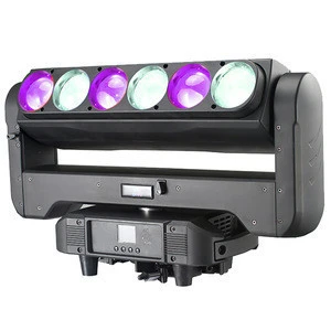 Professional stage lighting 6 pieces 60watt 4in1 rgbw led zoom wash moving head with single led control for TV Show