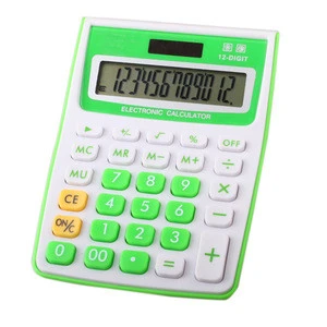 Promotion price custom logo kids school office financial desktop calculator 12 digit solar dual power cost citizen calculator