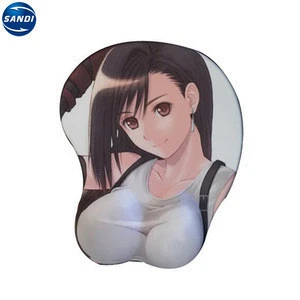 Promotional 3d anime custom boob rubber gaming mouse pad