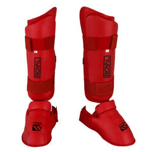 Pu Synthetic Leather Wkf Karate Training Shin Instep Guard Protector for competition New Design