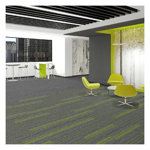 PVC Backing Commercial Building Office Hallway Carpet 50*50 Cm Square Carpet Tiles