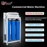 Qicen Big Blue 200~600GPD Commercial Ro Water Purifier Purification Reverse Osmosis System