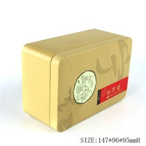 Rectangular Customized Tea Cans Metal Tin Boxes, Made Of Tinplate