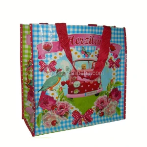 recyclable reusable recycled promotional grocery pp woven shopping bag