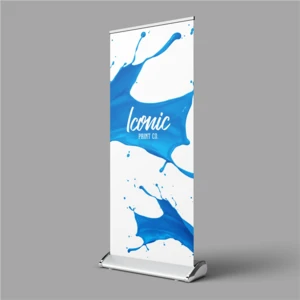 Recycle Display Hand Wide Base Stand Flex Pull Basis Luxury Roll Up Banner Stand