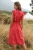 Import Red Loose Chiffon Polka Dot Dress Women from China