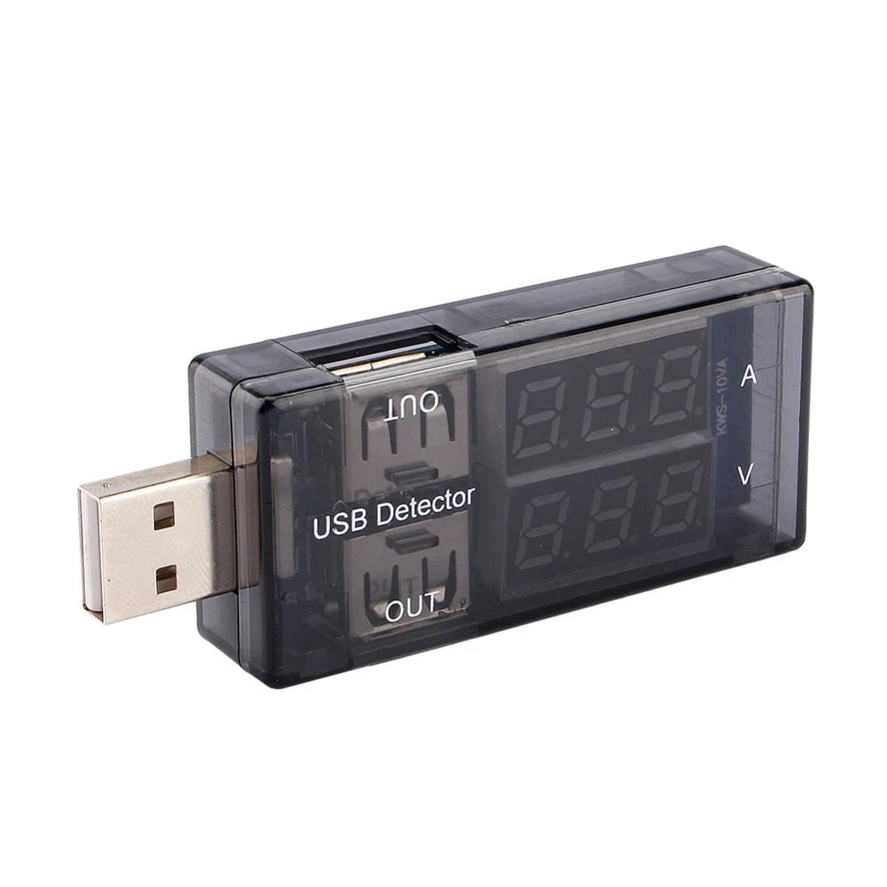 Red+Blue Dual Display USB Current Voltage Meter DC Charging Detector Tester Battery Voltmeter Ammeter Charger Indicator