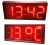 Import Remote RF ProgrammableWaterproof OutdoorLed Clock Time Temperature Display Sign Outdoor Led Clock from China
